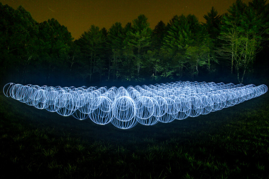 200 orbs light painting world record